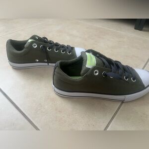 Moss green converse sneakers